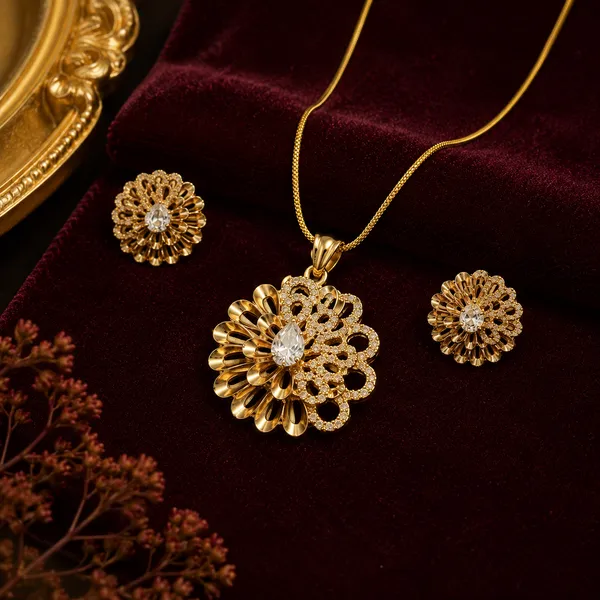 Pendant,_Chain_&_Earrings_Set