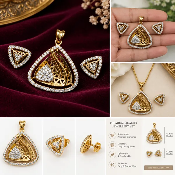 Gold_Plated_Pendant_Chain_Set_For_Women