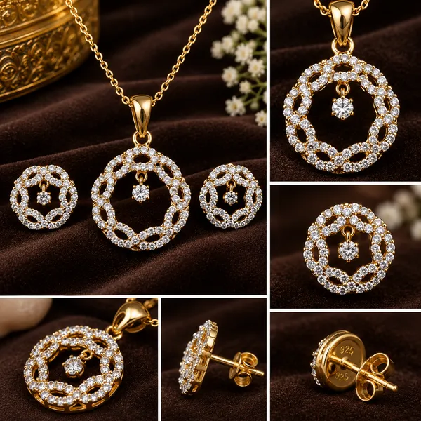Gold_Plated_Pendant_Chain_Set_For_Women