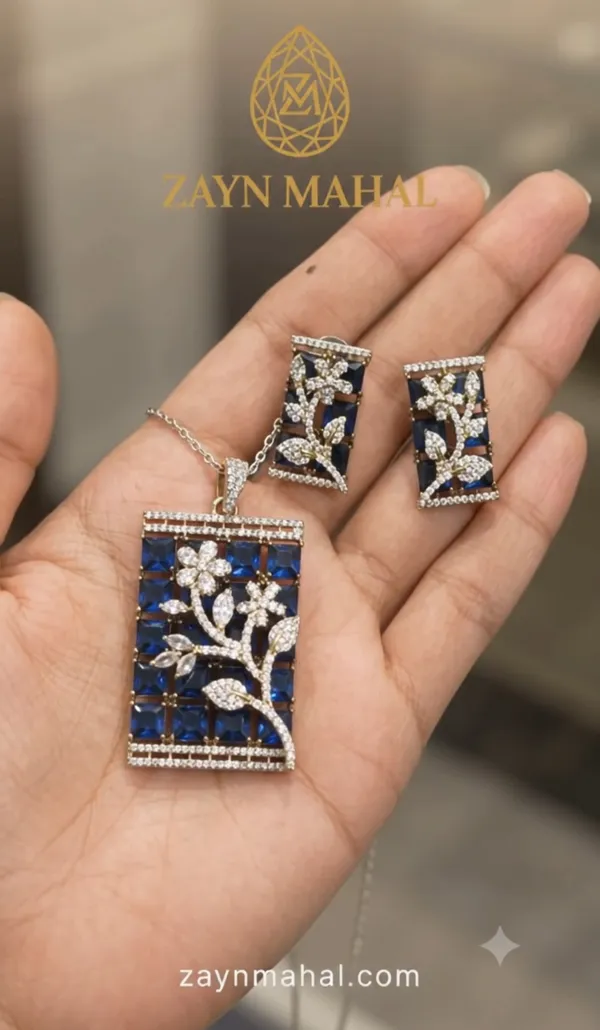 Zayn_Mahal_Royal_Sapphire_Bloom_Pendant_Set_with_Diamond-Style_Floral_Detailing