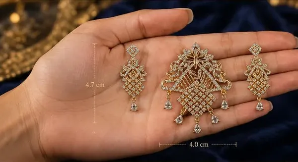 Zayn_Mahal_Royal_American_Diamond_Pendant_Set_|_A5_Grade_Cubic_Zirconia_Jewellery_Set_|_Intricate_Gold-Tone_Floral_Design_|_Luxury_Party_&_Festive_Wear_Necklace_Pendant_Set_for_Women