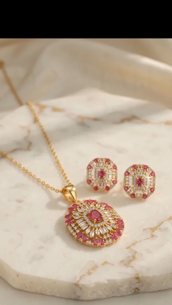 Ruby_Red_American_Diamond_Pendant_Pendant_Set_For_Women