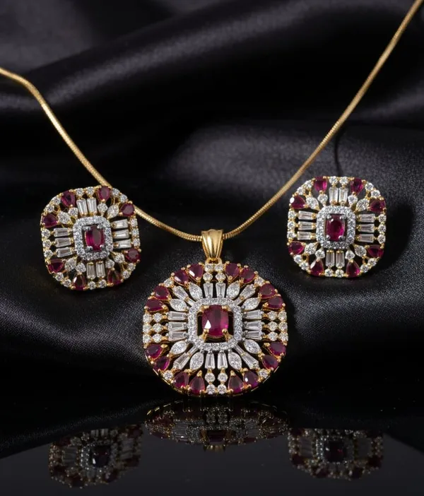Ruby_Red_American_Diamond_Pendant_Pendant_Set_For_Women