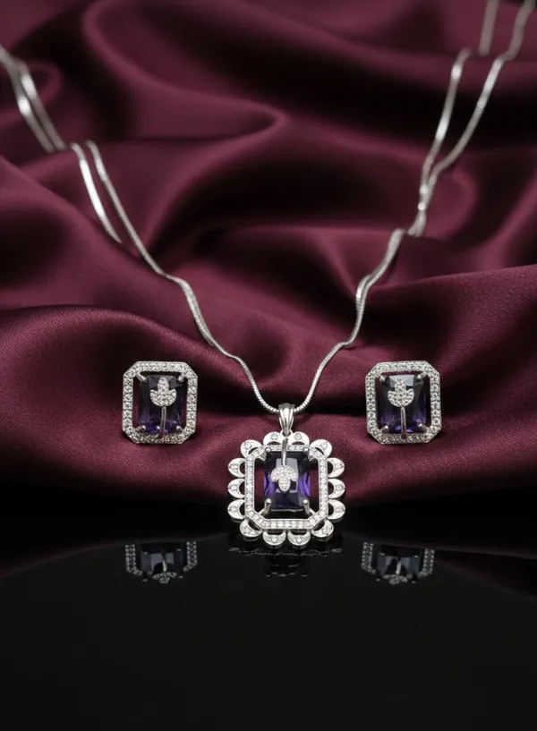 Purple_Gemstone_Pendant_Set_For_Women