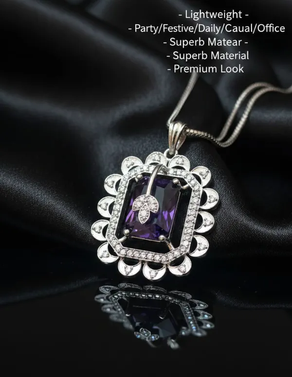 Purple_Gemstone_Pendant_Set_For_Women