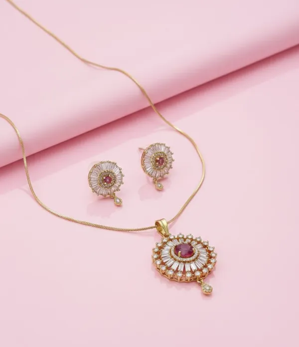 Royal_Ruby_Sunburst_American_Diamond_Pendant_Set_for_Women