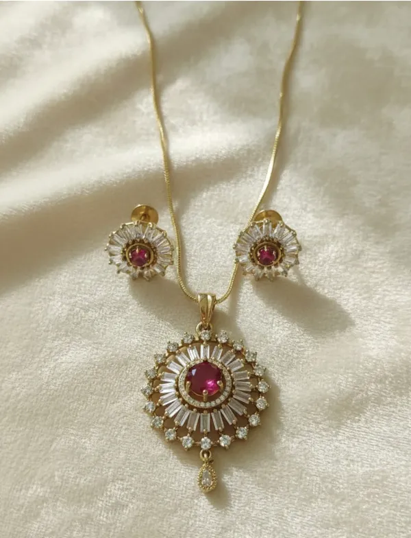 Royal_Ruby_Sunburst_American_Diamond_Pendant_Set_for_Women