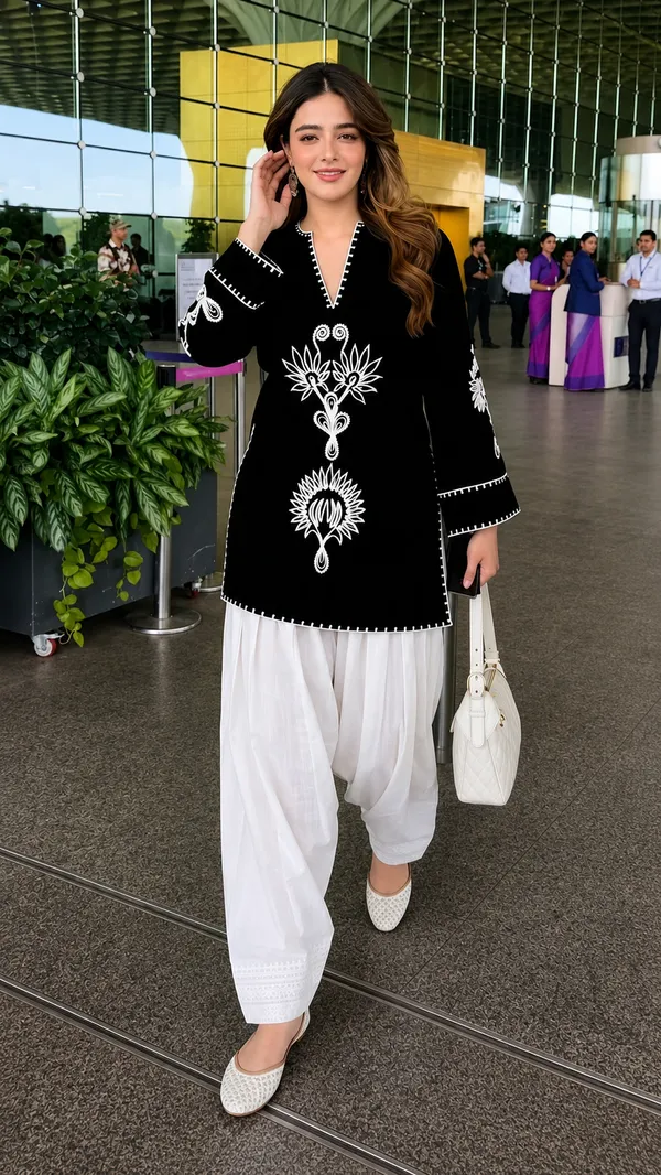 Black_Cotton_Festive_Special_Aari_Work_Farshi_Salwar_Set_