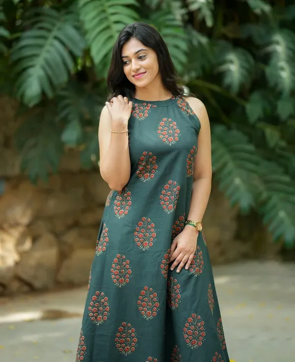 Dark_Green_Printed_A-line_Kurta_With_Palazzo_Set