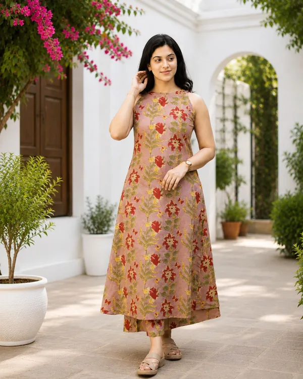 Pink_Women_Ethnic_Motifs_Printed_Regular_Pure_Cotton_Kurta_with_Palazzo
