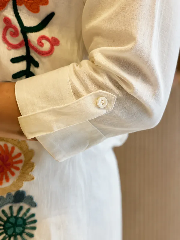 White_Bohemian_Embroidered_Cotton_Shirt_with_Trousers_Co-ord_Set