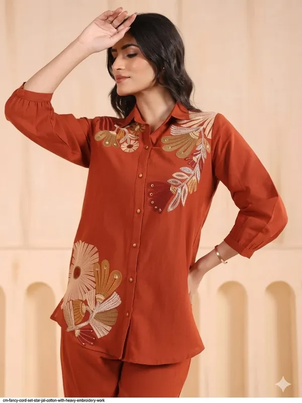 Fancy_Co-Ord_Set_Star_Jal_Cotton_With_Heavy_Embroidery_Work_