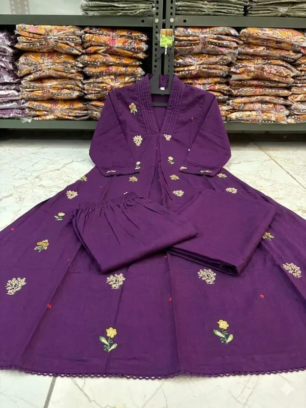 Purple_Cotton_Embroidered_Straight_Kurta_Set_With_Dupatta_For_Women