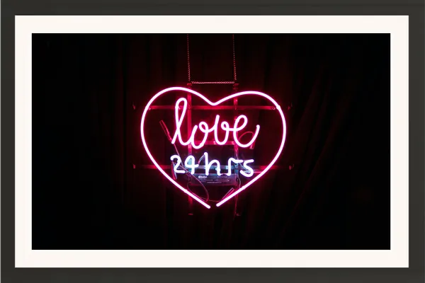 Love_24_Hours_Neon_Heart_Quote_Wall_Art_Frame_Without_Glass