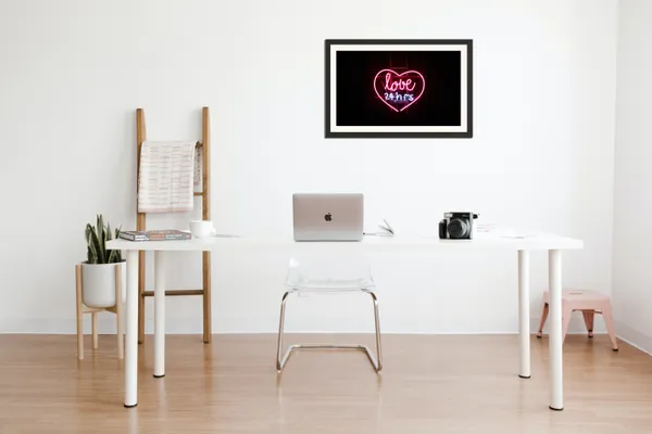 Love_24_Hours_Neon_Heart_Quote_Wall_Art_Frame_Without_Glass