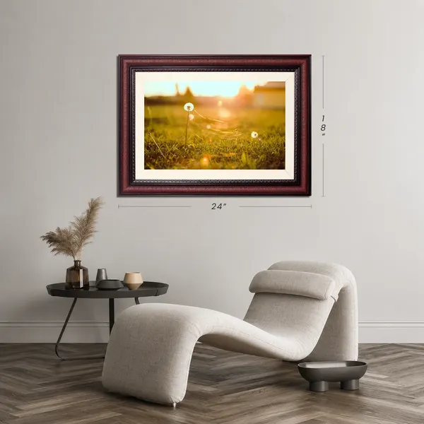 Dandelion_Landscape_Wall_Art_Sunset_Field_Photo_Frame_Without_Glass