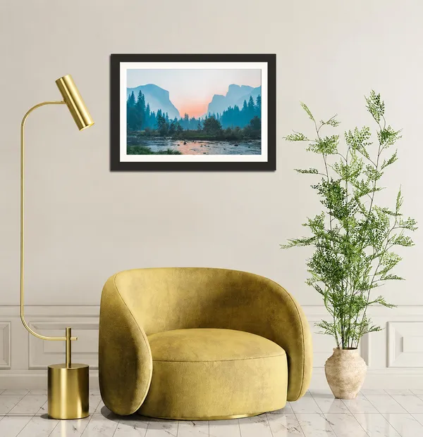 Misty_Valley_Landscape_Wall_Art_Sunrise_River_Photo_Frame_Without_Glass