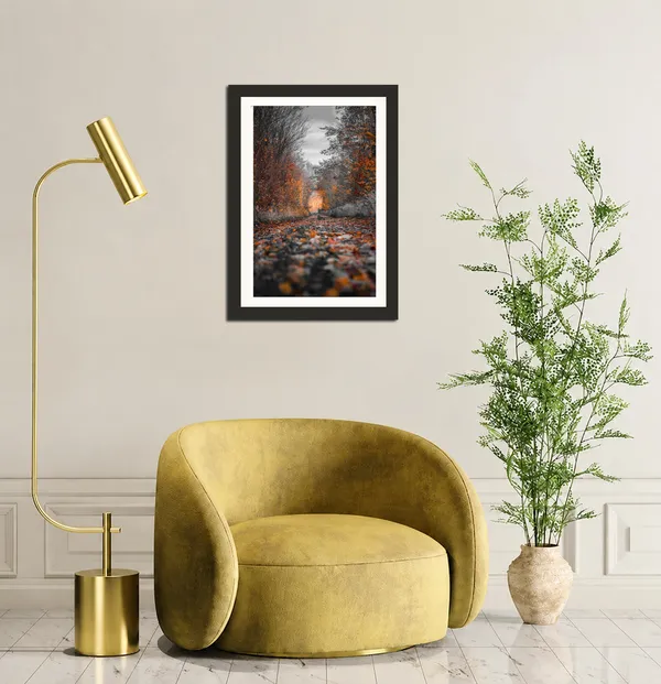 Autumn_Forest_Landscape_Wall_Art_Fallen_Leaves_Photo_Frame_Without_Glass