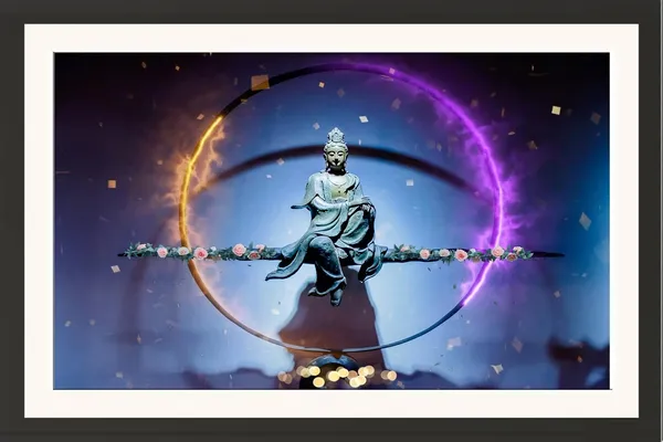Buddha_Abstract_Art_Print_With_Mount_Frame_Without_Glass