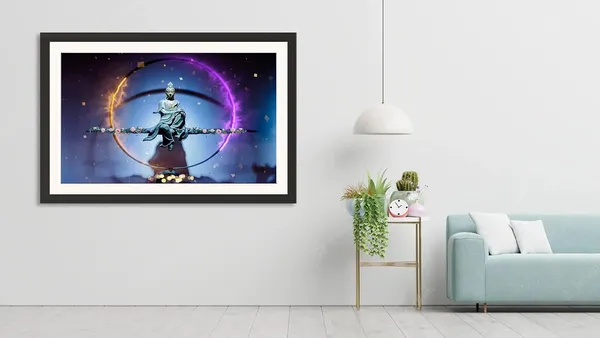 Buddha_Art_Print_With_Mount_Frame_Without_Glass