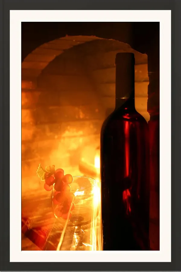 Grapes_and_Wine_Art_Print_With_Frame
