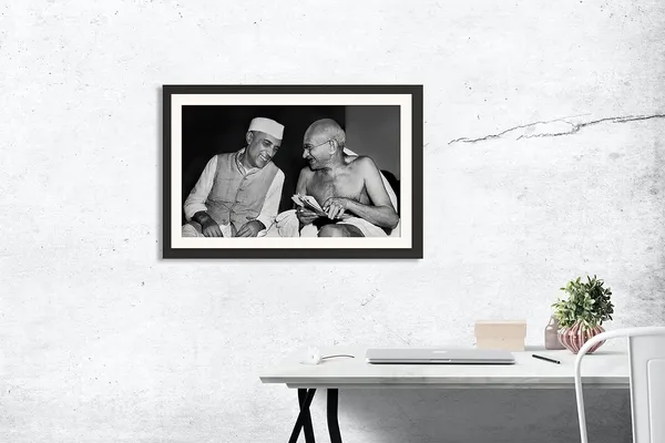 Chacha_Nehru_Ki_Photo_Frame_Without_Glass_–_Nehru_&_Gandhi_Candid_Wall_Art