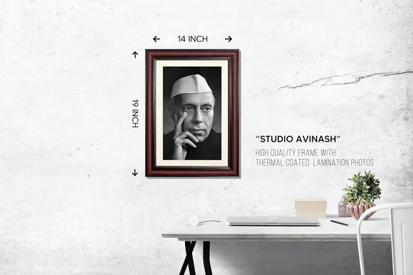 Jawaharlal_Nehru_HD_Photo_Frame_Without_Glass_–_Premium_Cherry_Red_Framed_Portrait