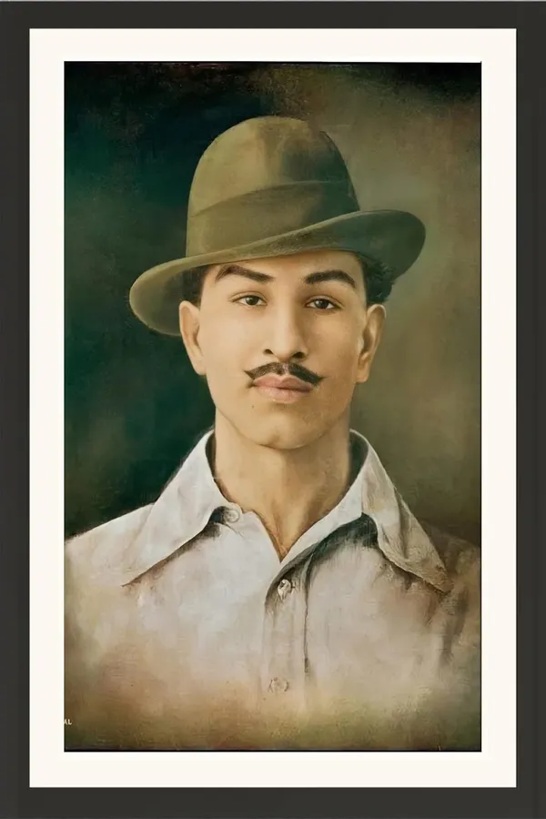Bhagat_Singh_Photo_Frame_Without_Glass_–_Classic_Hat_Portrait_Wall_Art,_Shaheed-e-Azam