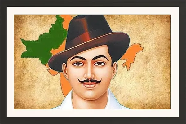 Bhagat_Singh_Painted_Portrait_Without_Glass_|_Artistic_Freedom_Fighter_Frame