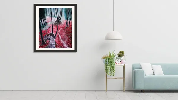 Cherry_Blossom_Landscape_Wooden_Framed_Wall_Painting