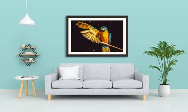 Parrot_Bird_Wooden_Framed_Wall_Photo_Without_Glass