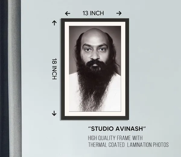 Acharya_Rajneesh_Osho_Black_and_White_Without_Cap_Photo_Frame_Without_Glass,_13X18_INCH_|_A_Face_Without_Distraction