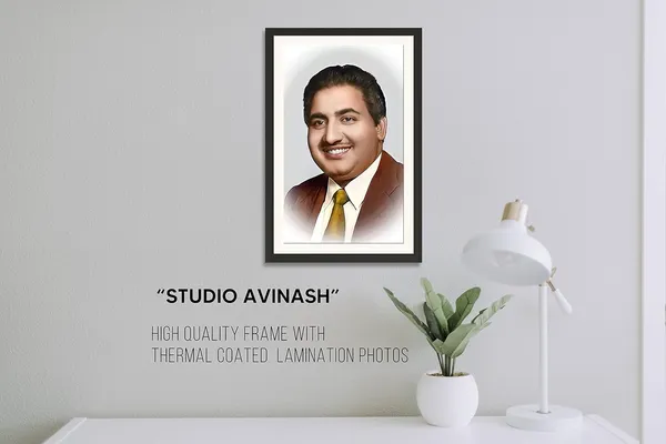 Mohammed_Rafi_Frame_Photo_Without_Glass_–_Casual_Yellow_Shirt_Profile_Wall_Hanging