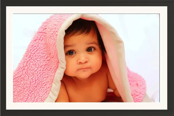Cute_Baby_Photo_Frame_Pink_Blanket_Nursery_Decor_Without_Glass