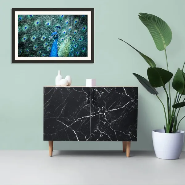 Dancing_Peacock_Full_Display_Vastu_Art_Without_Glass_|_Grand_Lucky_Prosperity_Frame