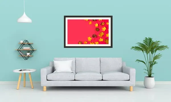 Canadian_Flower_Leaves_Wall_Hanging_Framed_Photo_Without_Glass