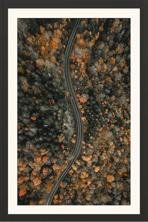 Landscape_Wall_Art_Aerial_Winding_Road_Forest_Photo_Frame_Without_Glass