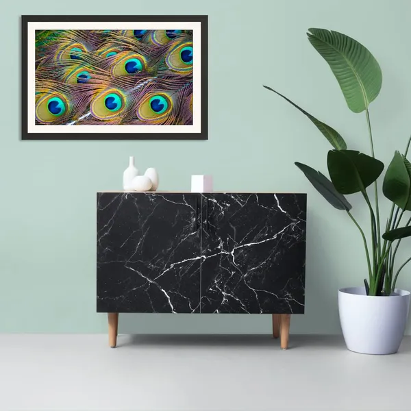 Peacock_Feather_Pattern_Cluster_Vastu_Art_Without_Glass_|_Multiplying_Wealth_Lucky_Frame