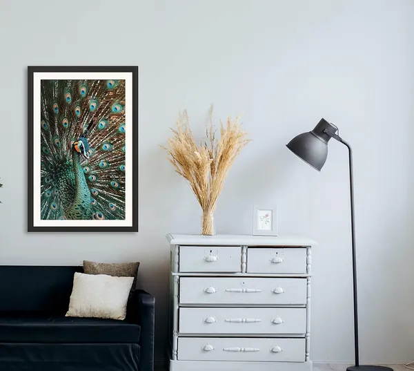 Peacock_Side_Pose_Feather_Spread_Vastu_Art_Without_Glass_|_Lucky_Growth_&_Harmony_Frame
