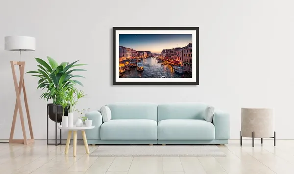 Venice_Landscape_Wall_Art_Grand_Canal_Sunset_Photo_Frame_Without_Glass