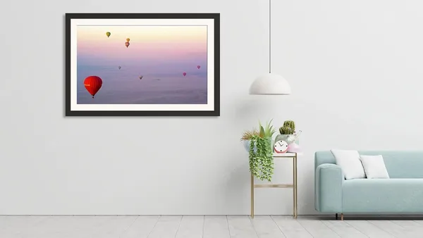 Hot_Air_Balloon_Landscape_Wall_Art_Misty_Sky_Photo_Frame_Without_Glass