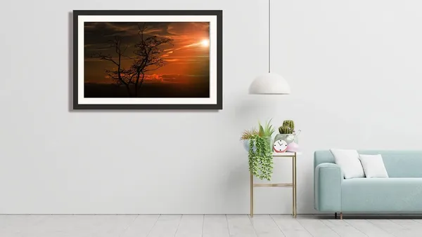 Sunset_Wall_Art_Silhouette_Tree_Landscape_Photo_Frame_Without_Glass