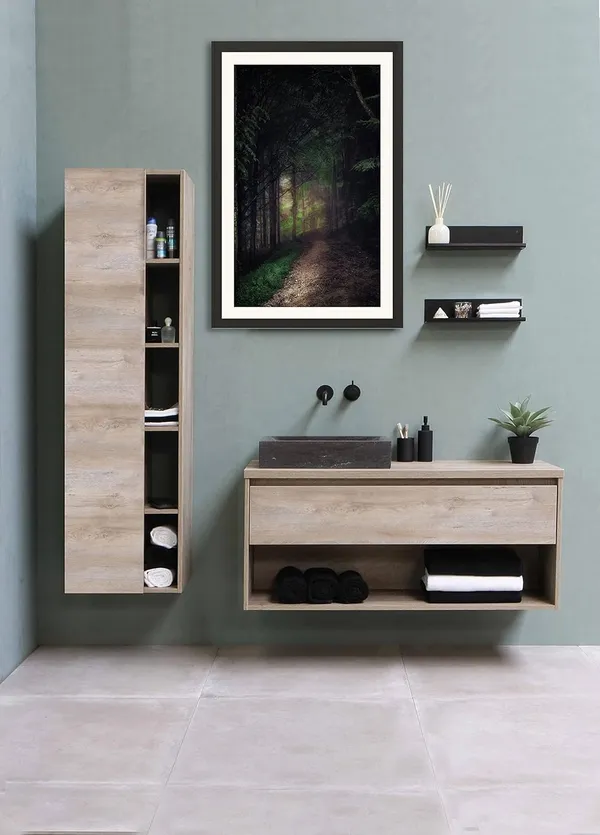 Forest_Wall_Art_Dark_Misty_Path_Landscape_Photo_Frame_Without_Glass