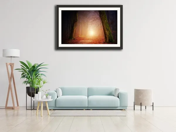 Forest_Wall_Art_Sunlit_Path_Landscape_Photo_Frame_Without_Glass