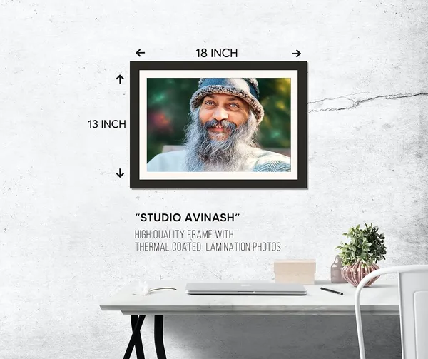 Bhagwan_Rajneesh_Smiling_Portrait_Framed_Photo_-_13X18_and_18X24_Inch_Premium_Frame_Without_Glass_|_Living_Room_Wall_Art