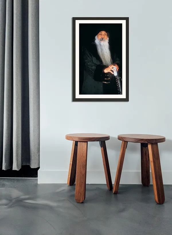 Bhagwan_Rajneesh_Photo_Cane_Portrait_Frame_Without_Glass_|_Osho's_Favorite_Black_Elegant_Outfit_