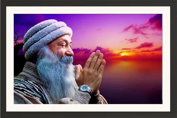 Rajneesh_Osho_Bhagwan_Photo_Sunset_Prayer_Frame_Without_Glass