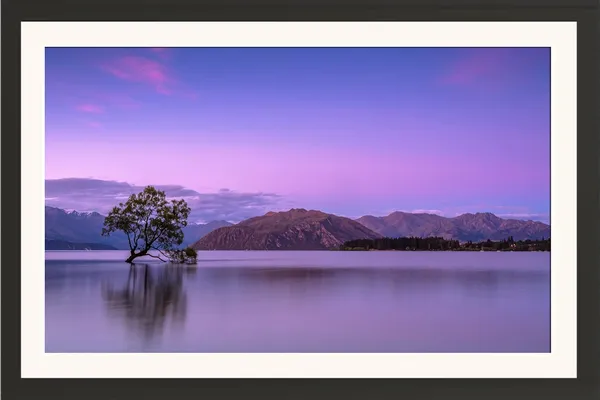 Purple_Twilight_Landscape_Wall_Art_Lone_Tree_Mountains_Photo_Frame_Without_Glass