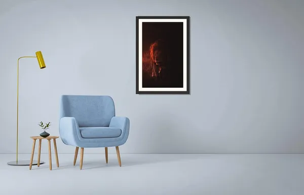 Lion_Silhouette_Portrait_Dark_Red_Wall_Art_|_Moody_Wildlife_Photo_Frame_Without_Glass
