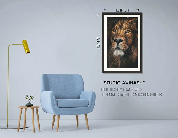 Lion_Eyes_Close-Up_Portrait_Wall_Art_|_Wildlife_Photography_Frame_Without_Glass